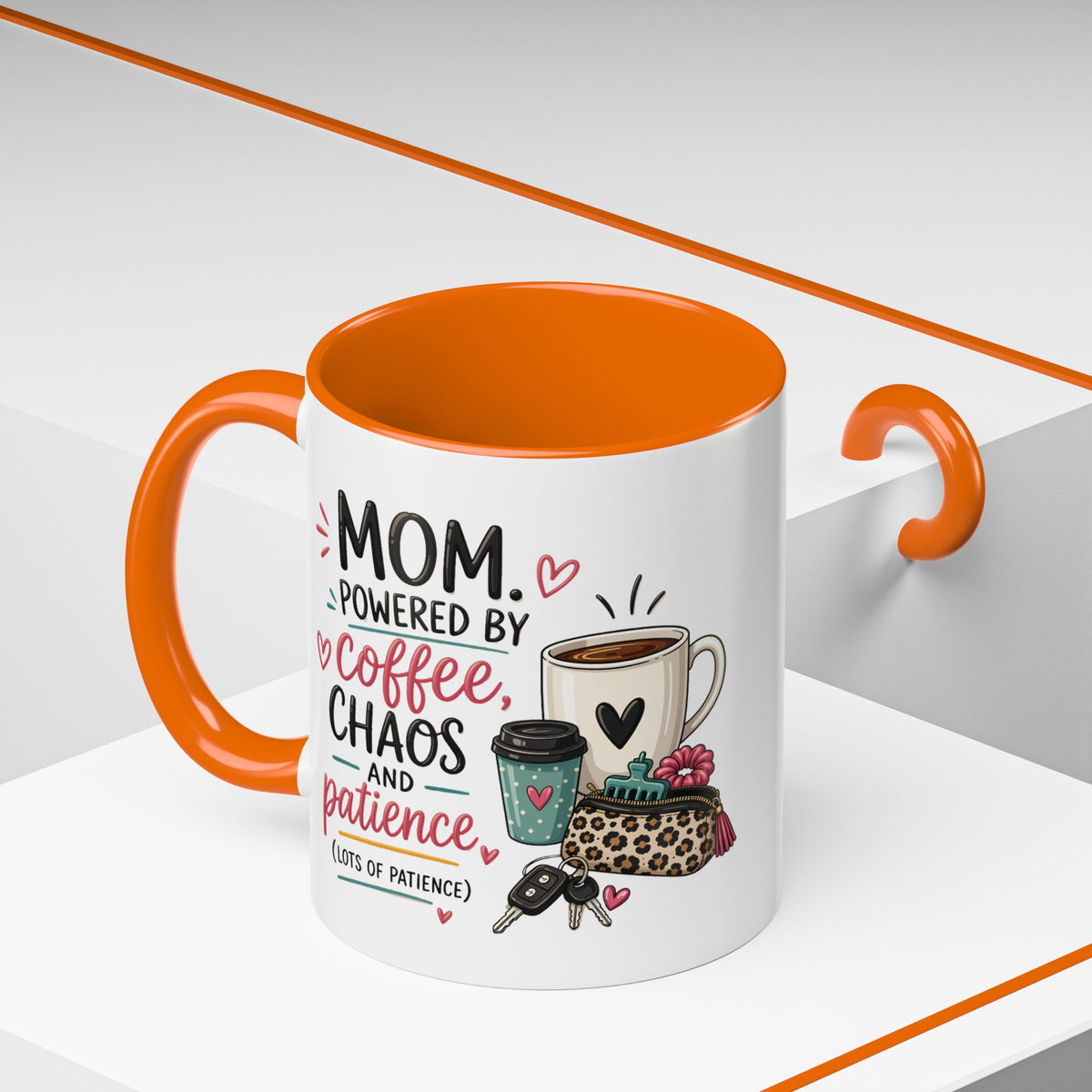 Coffee Lovers Accent Mug — Cute Cowgirl Boots & Coffee Illustration (11/15oz)