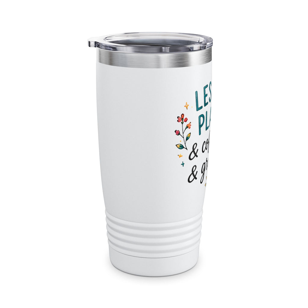 Tumbler — "Lesson Plans & Coffee & Grace" 20oz Teacher Travel Mug