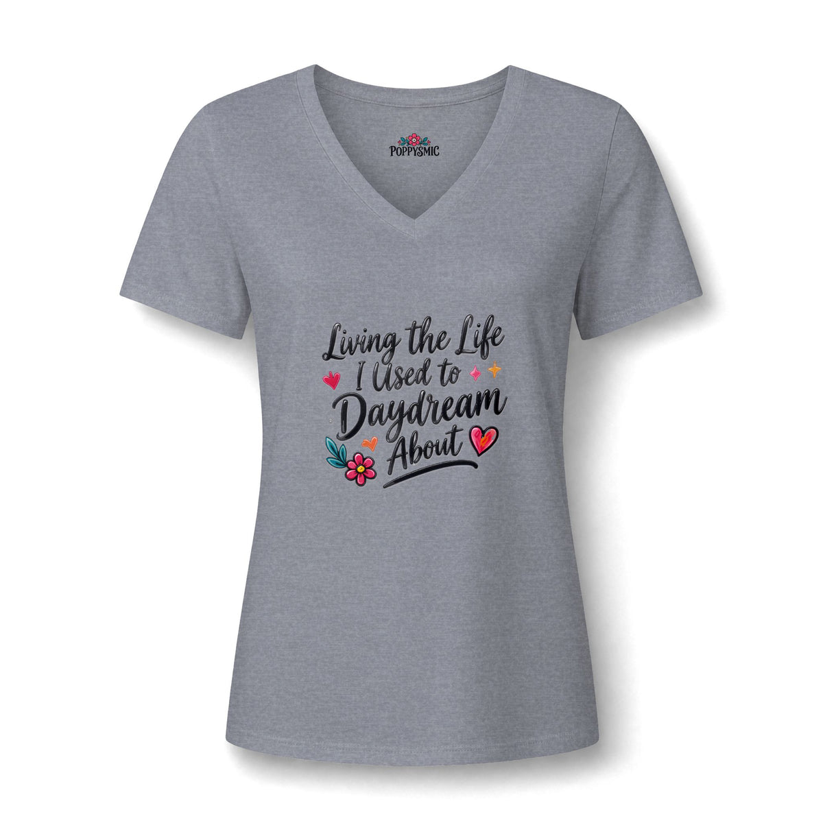 Living the Life I Used to Daydream About V-Neck Tee