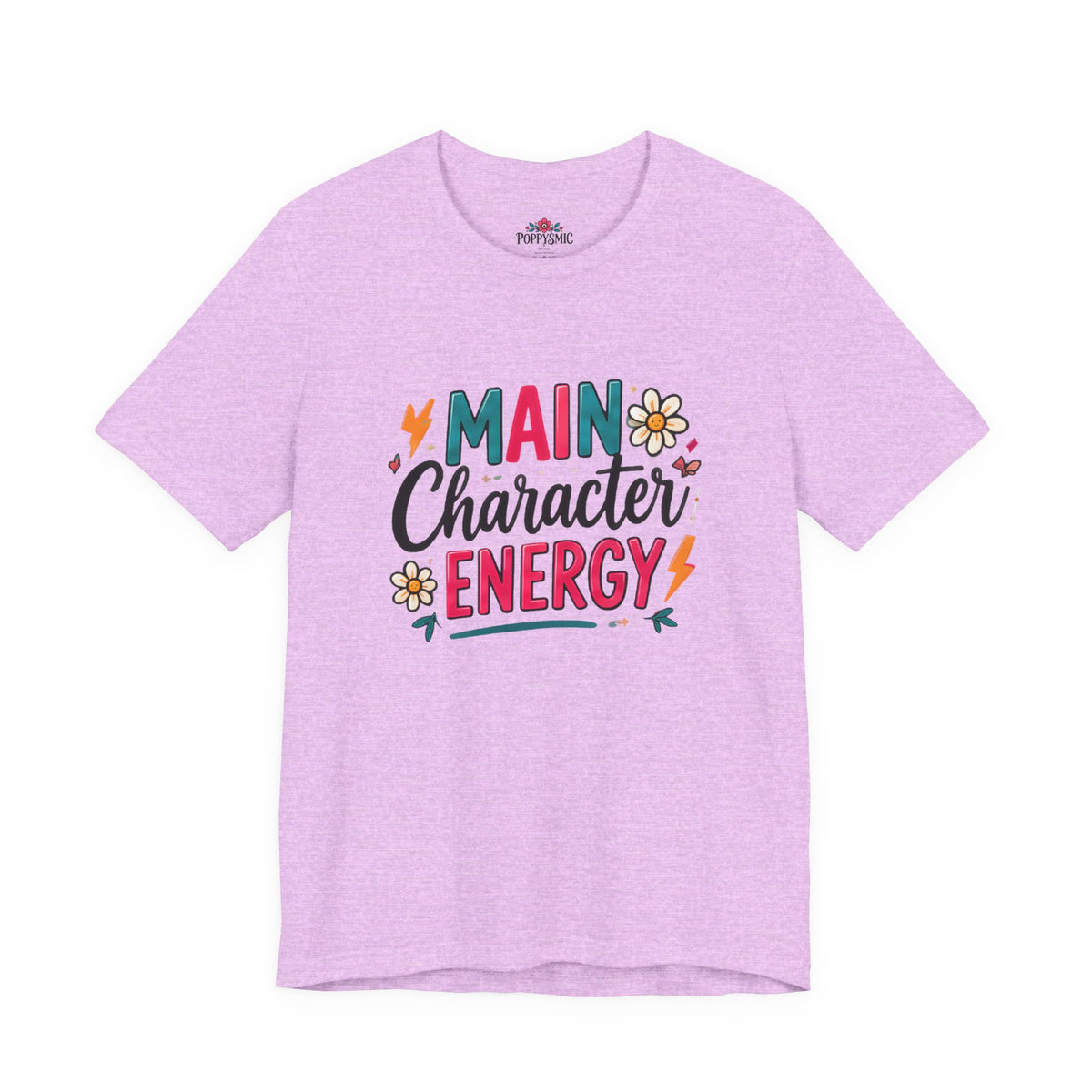 Main Character Energy T-Shirt — Retro Floral Graphic Tee