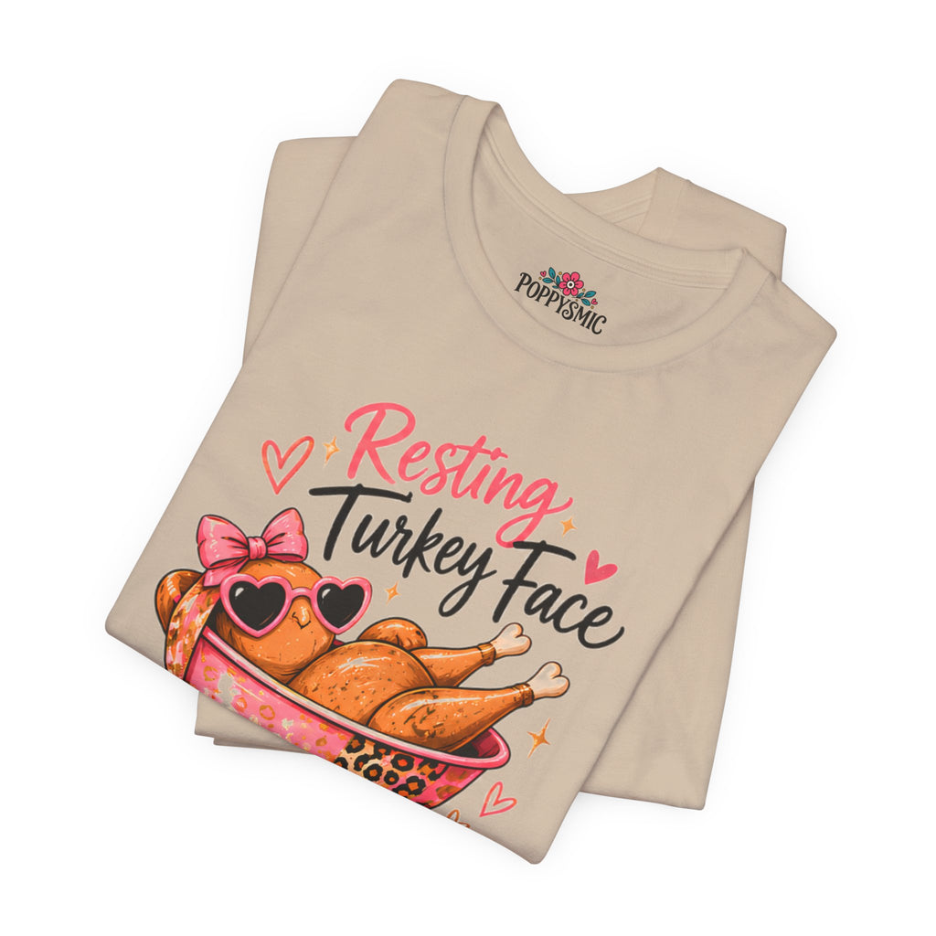 Resting Turkey Face Thanksgiving Turkey T-Shirt