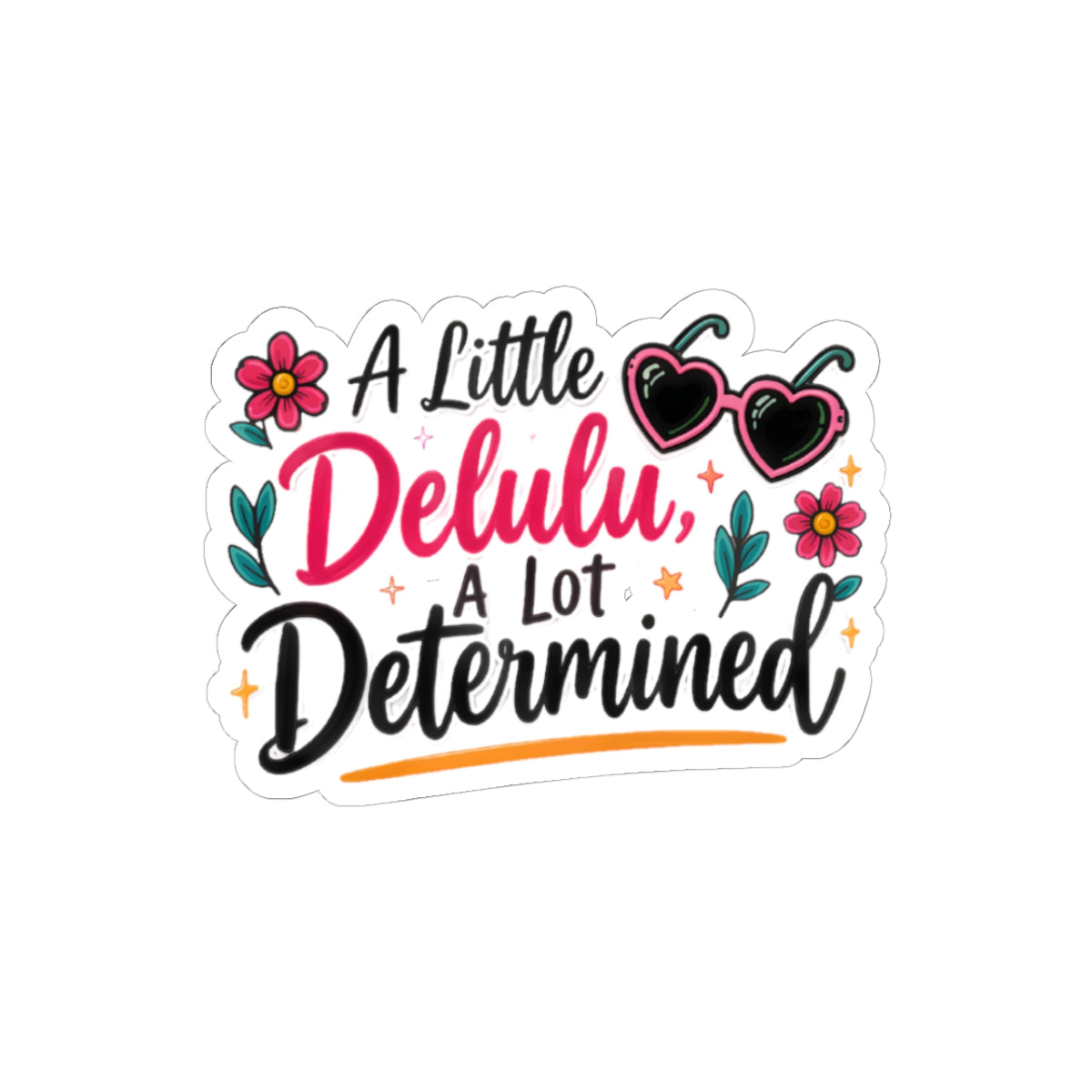 A Little Delulu Kiss-Cut Sticker