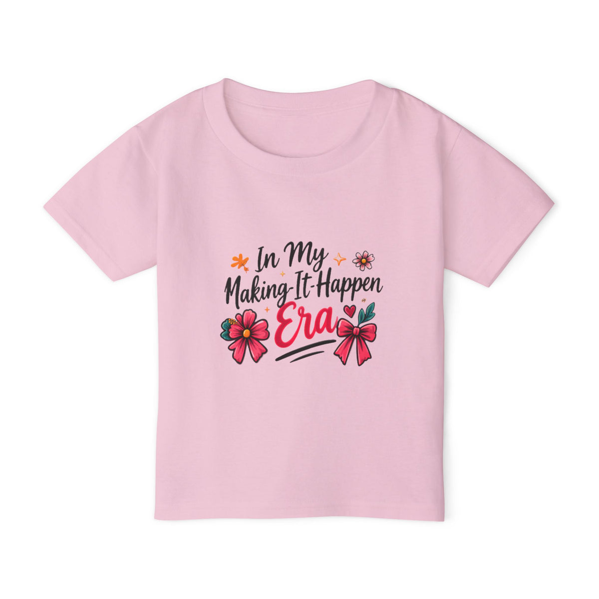 Toddler T-Shirt — "In My Making It Happen Era" Floral Graphic