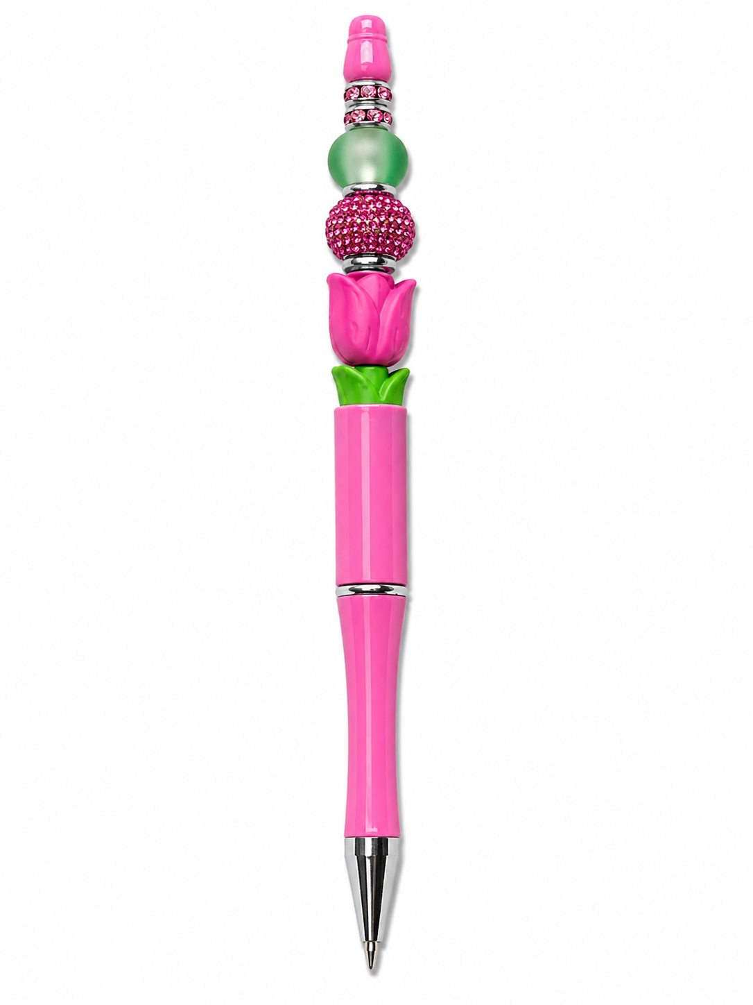 Pink Tulip Poppysmic Beadable Pen