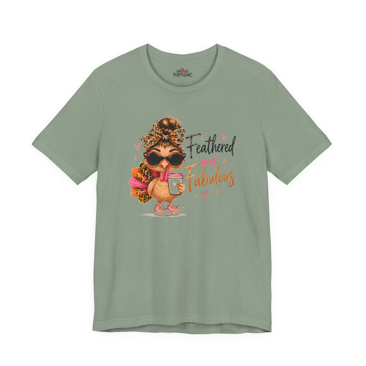 Feathered and Fabulous Flamingo Graphic Tee