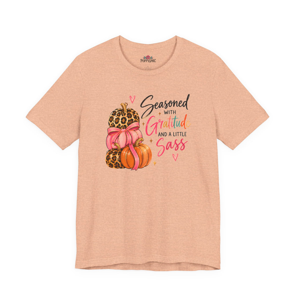 Seasoned with Gratitude and a Little Sass Thanksgiving Pumpkin Tee