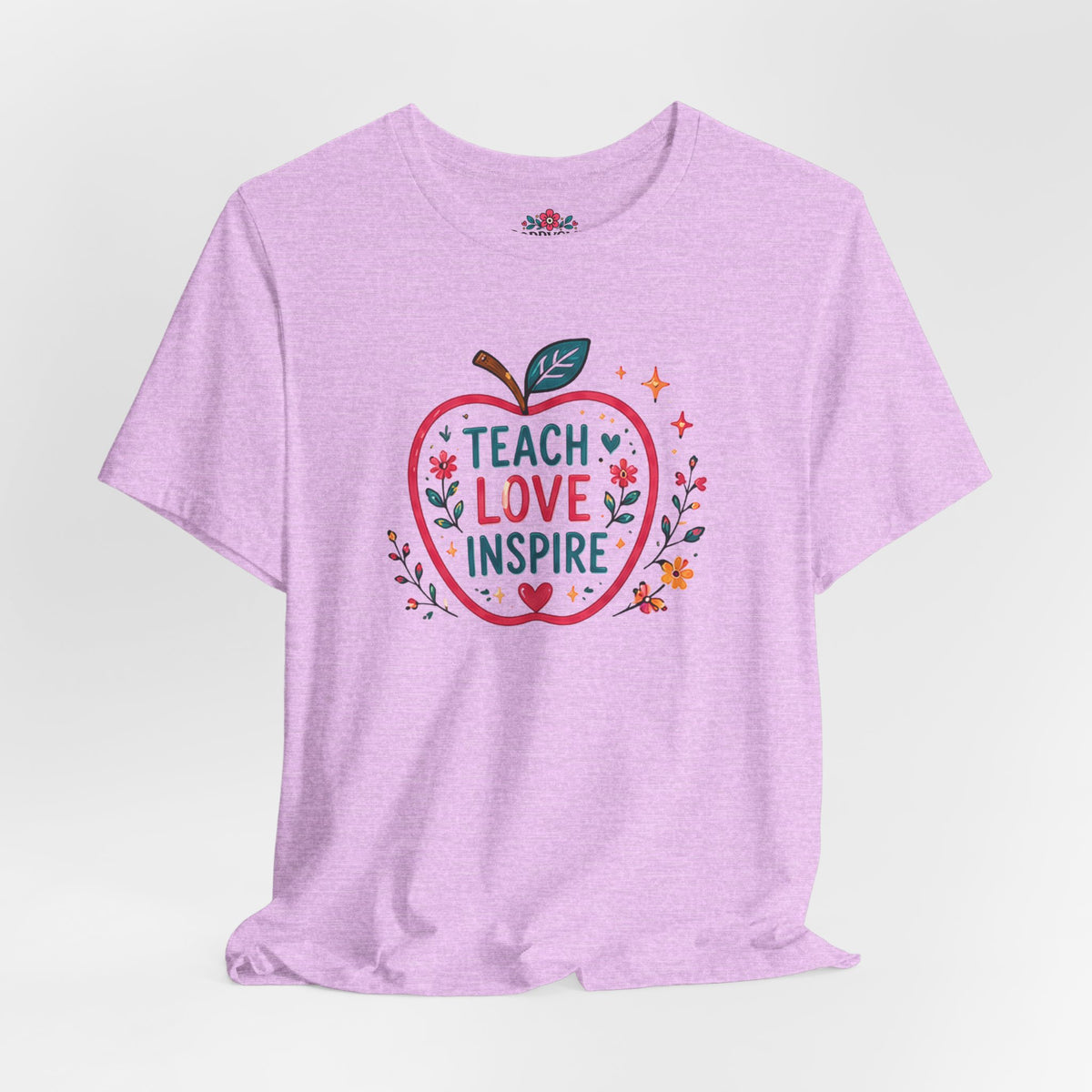 Teach Love Inspire Apple T-Shirt — Gift for Teachers, Back to School Tee