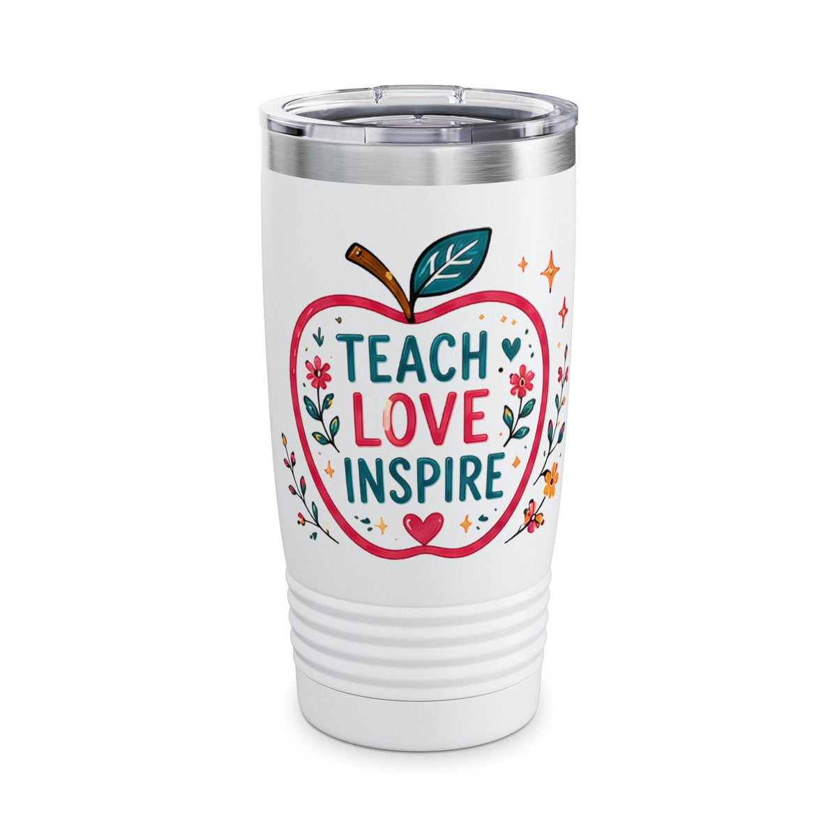 20oz Tumbler — Teach Love Inspire Apple Design (Teacher Gift)
