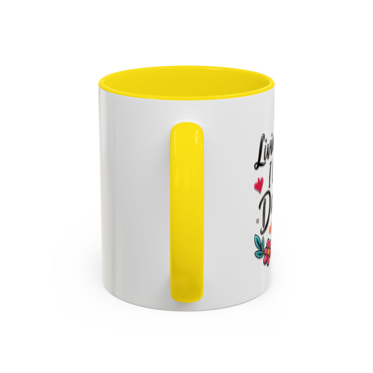 Inspirational Coffee Mug - "Live Life To Dream About" Accent Ceramic Mug (11/15oz)