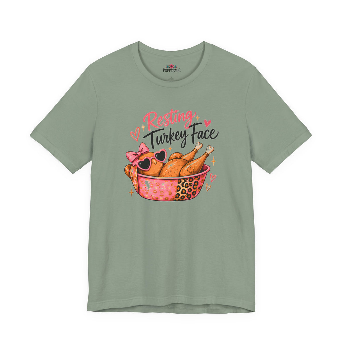 Resting Turkey Face Thanksgiving Turkey T-Shirt