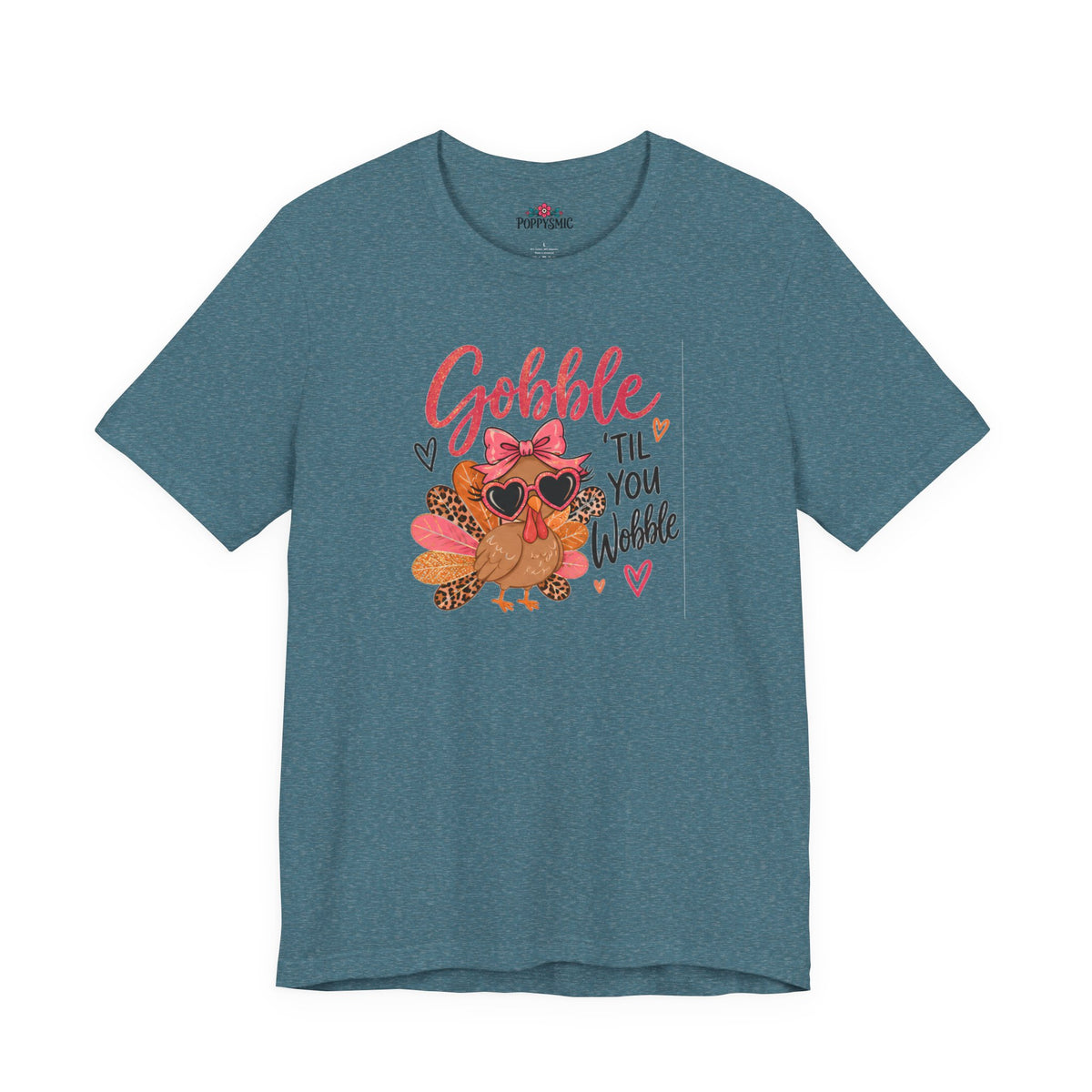Gobble Til You Wobble Thanksgiving Turkey Tee