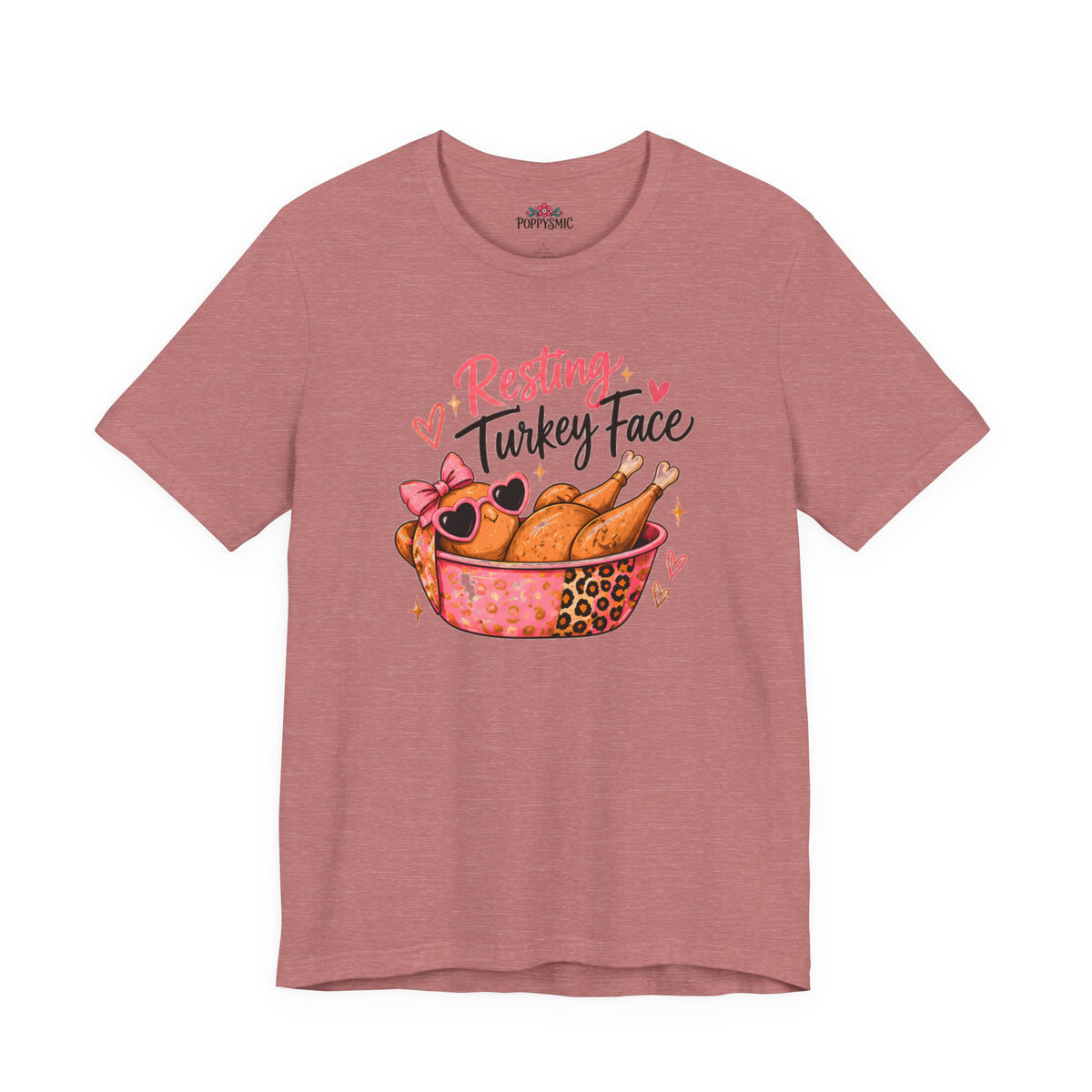 Resting Turkey Face Thanksgiving Turkey T-Shirt