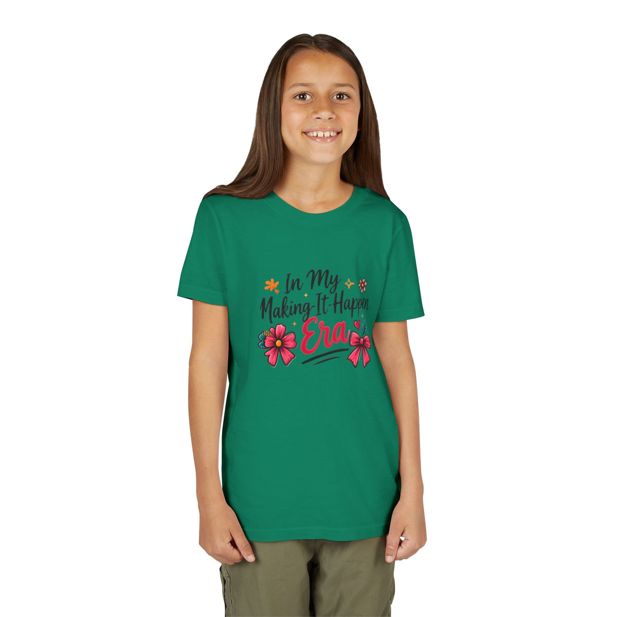 Youth Tee - In My Making-It-Happen Era Floral Graphic