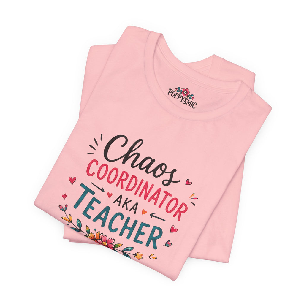 Teacher T-Shirt - "Chaos Coordinator AKA Teacher" Floral Graphic Tee