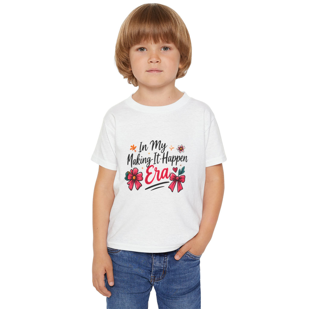 Toddler T-Shirt — "In My Making It Happen Era" Floral Graphic