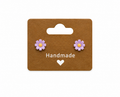 Purple Sunflower Earrings