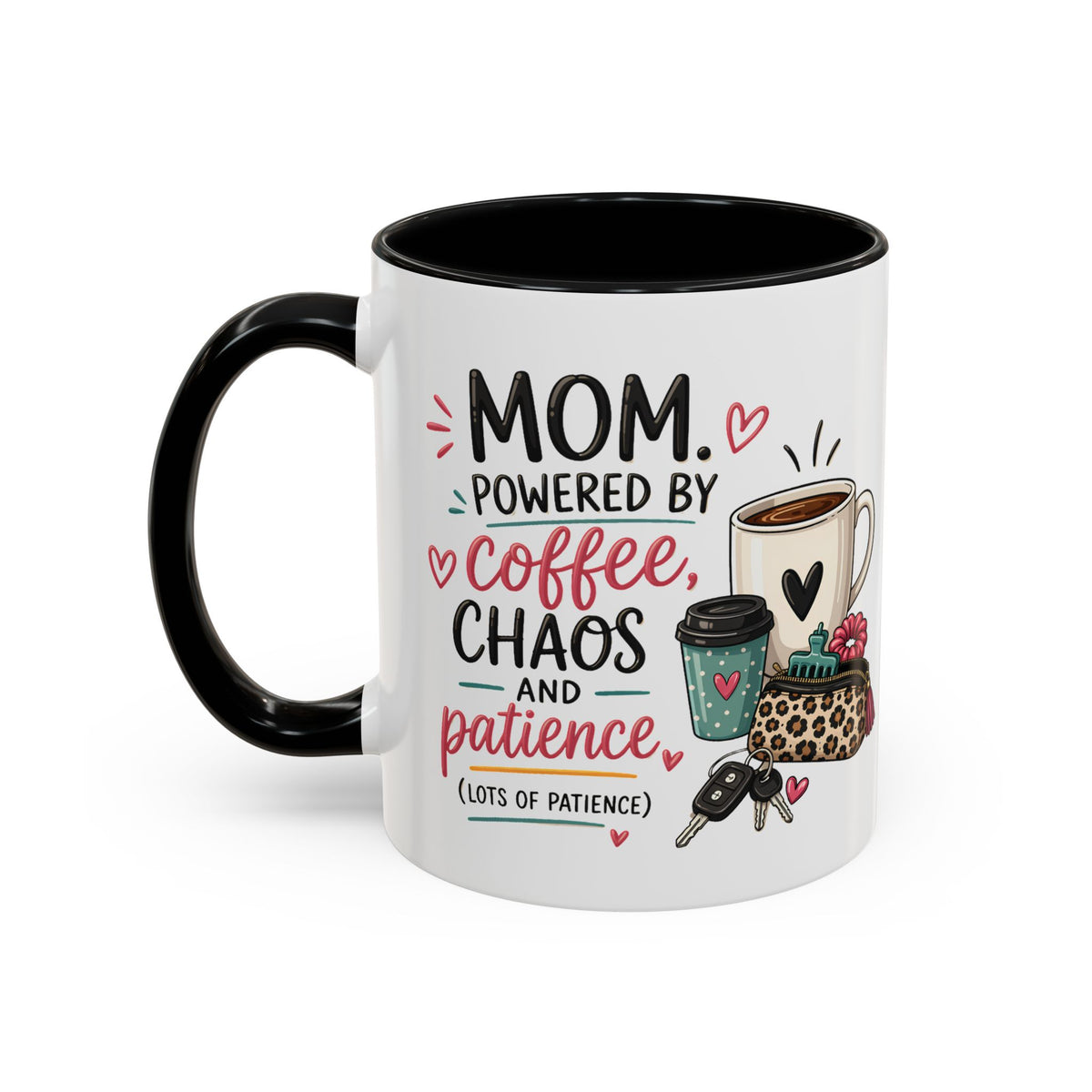 Coffee Lovers Accent Mug — Cute Cowgirl Boots & Coffee Illustration (11/15oz)
