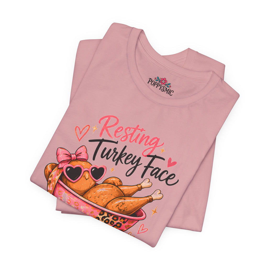 Resting Turkey Face Thanksgiving Turkey T-Shirt