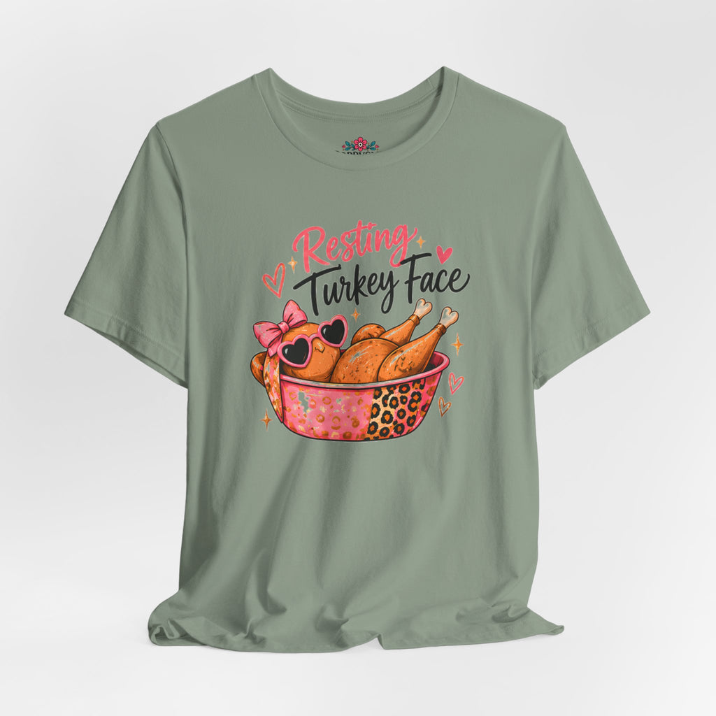 Resting Turkey Face Thanksgiving Turkey T-Shirt