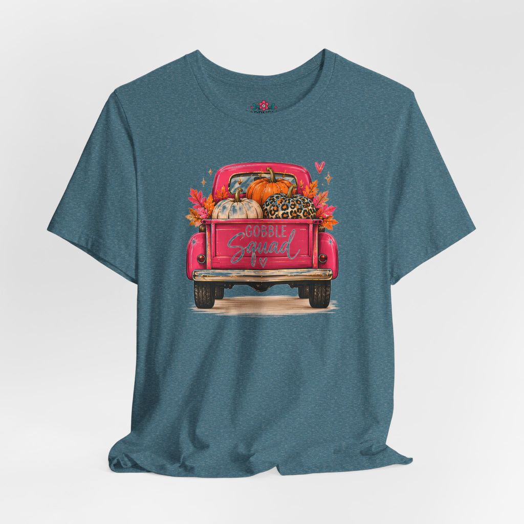 Gobbles Squad Thanksgiving Turkey Truck T-Shirt