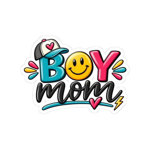 Boy Mom Kiss-Cut Sticker