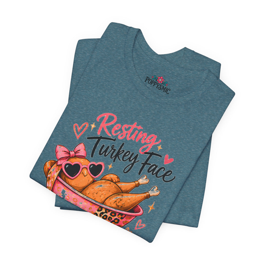 Resting Turkey Face Thanksgiving Turkey T-Shirt