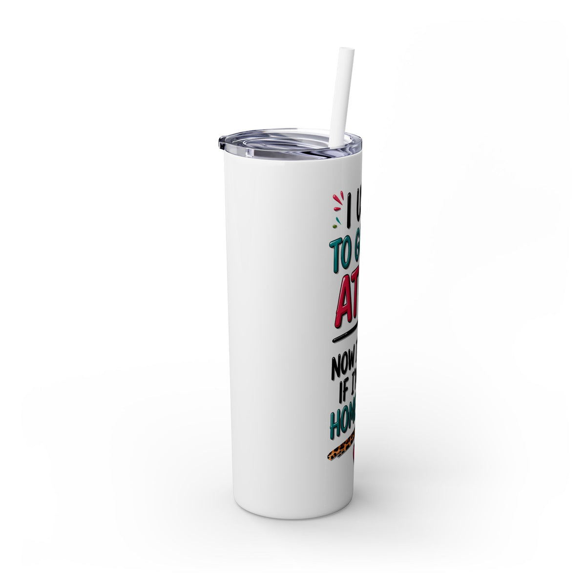 Skinny Tumbler — Funny "I Used to Go Out at 10" Insulated Travel Cup (20oz)