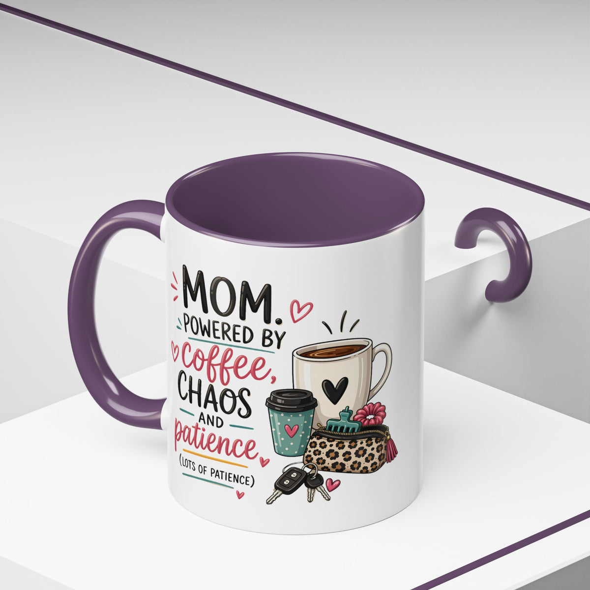Coffee Lovers Accent Mug — Cute Cowgirl Boots & Coffee Illustration (11/15oz)