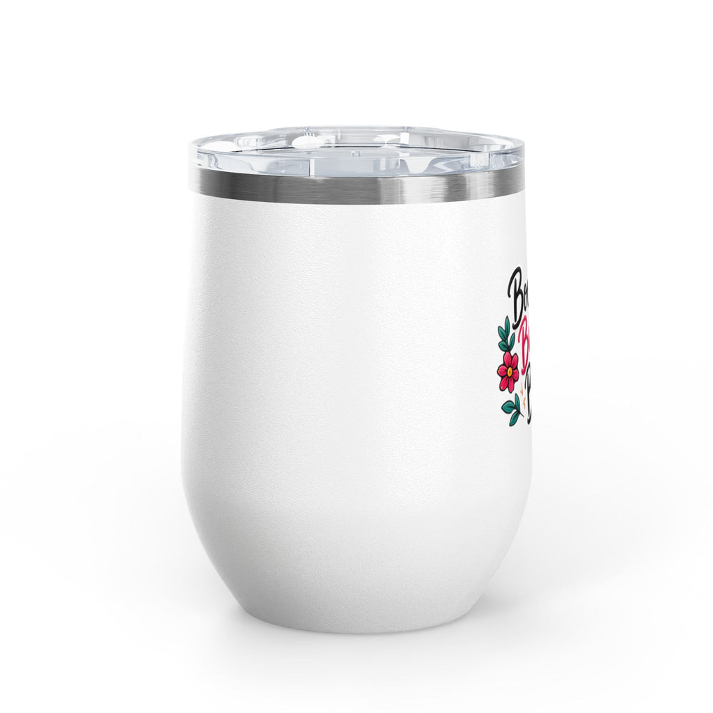 Booked Busy Blessed Wine Tumbler – 12oz Insulated Travel Cup