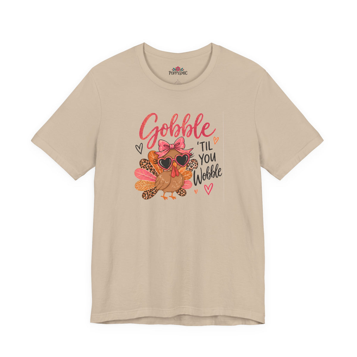 Gobble Til You Wobble Thanksgiving Turkey Tee