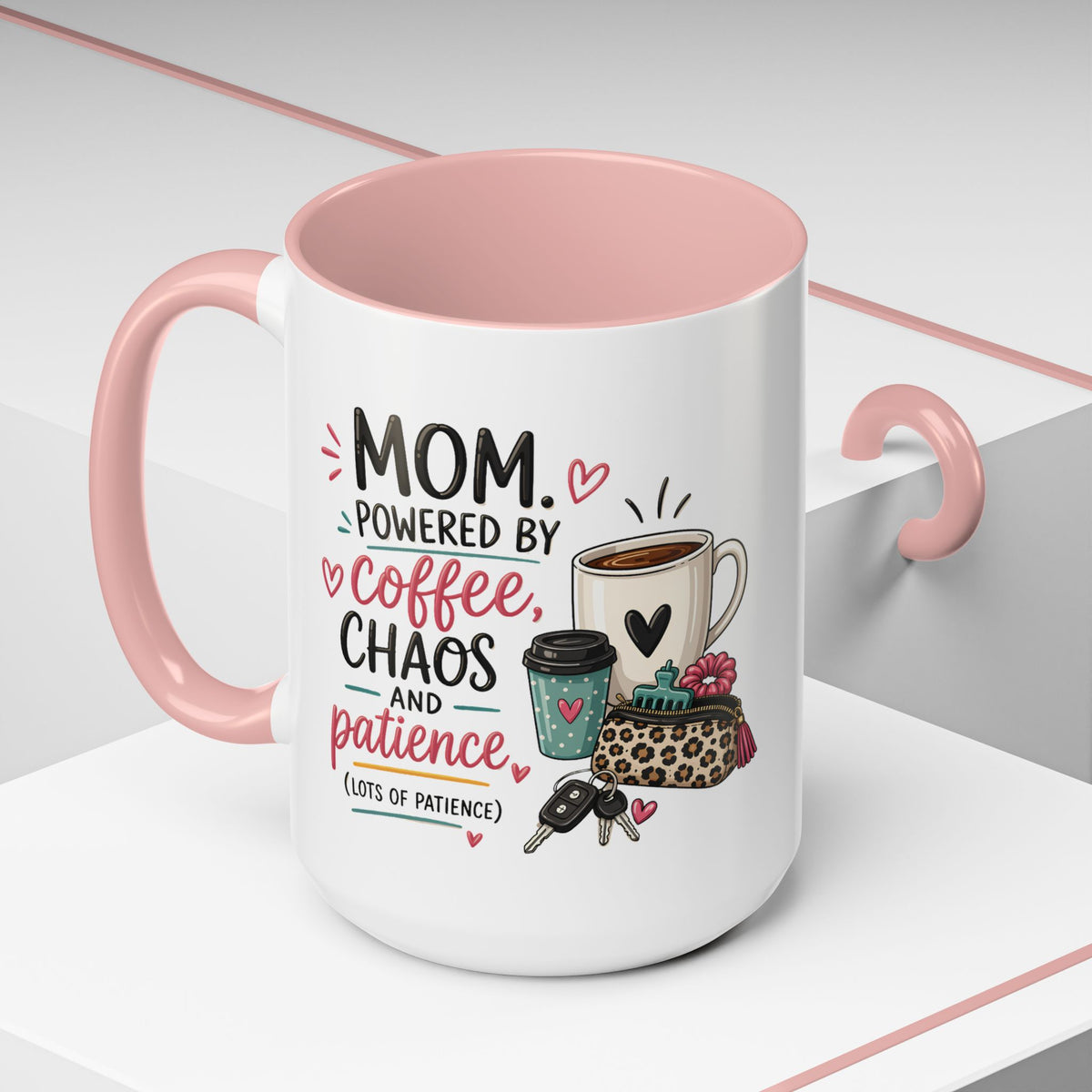 Coffee Lovers Accent Mug — Cute Cowgirl Boots & Coffee Illustration (11/15oz)