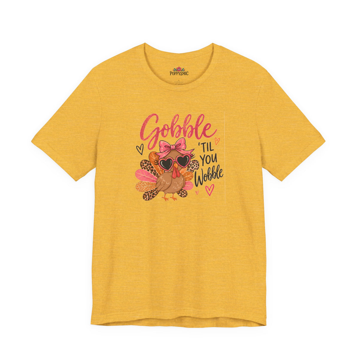Gobble Til You Wobble Thanksgiving Turkey Tee