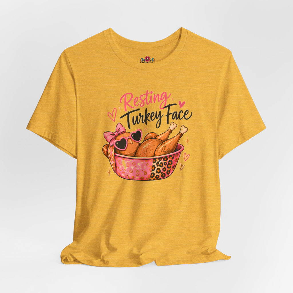 Resting Turkey Face Thanksgiving Turkey T-Shirt