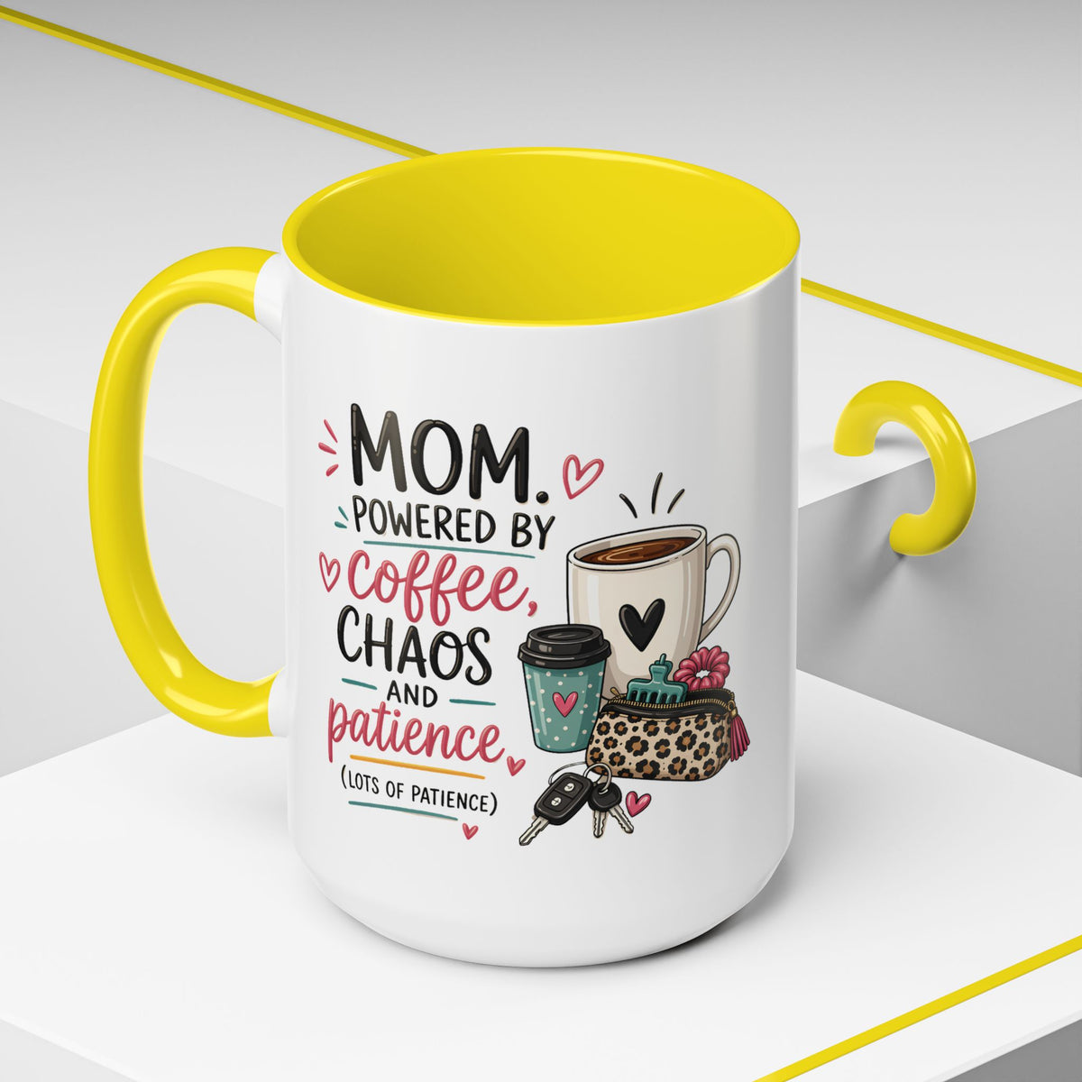 Coffee Lovers Accent Mug — Cute Cowgirl Boots & Coffee Illustration (11/15oz)