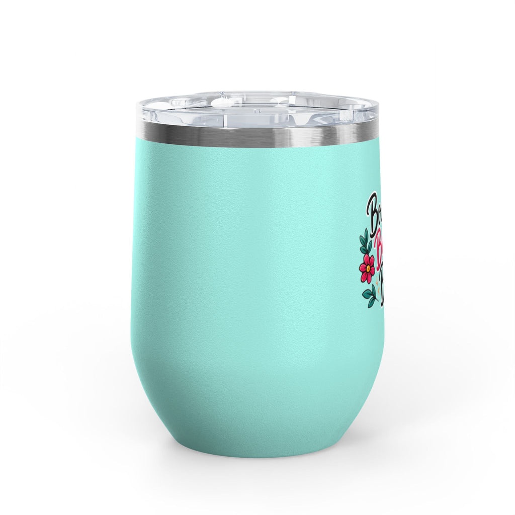 Booked Busy Blessed Wine Tumbler – 12oz Insulated Travel Cup