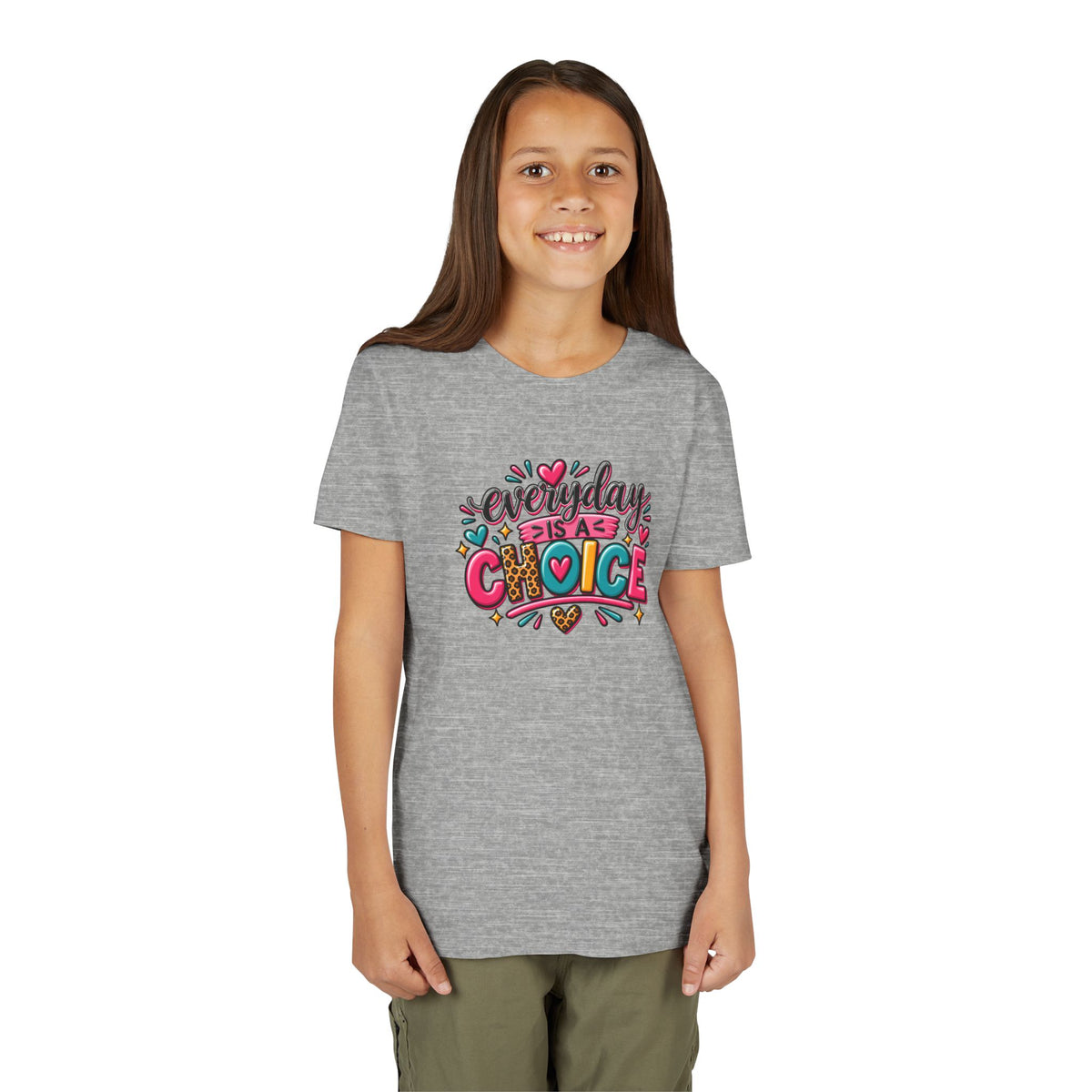 Everyday Is A Choice Youth Tee — Colorful Inspirational Kids T-Shirt