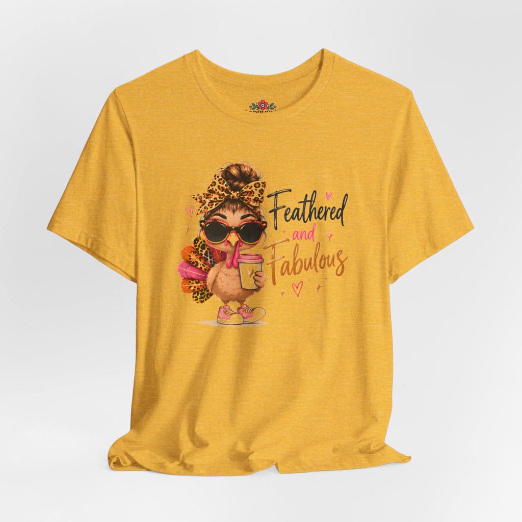 Feathered and Fabulous Flamingo Graphic Tee