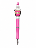 Pink Coffee Mom Poppysmic Beadable Pen