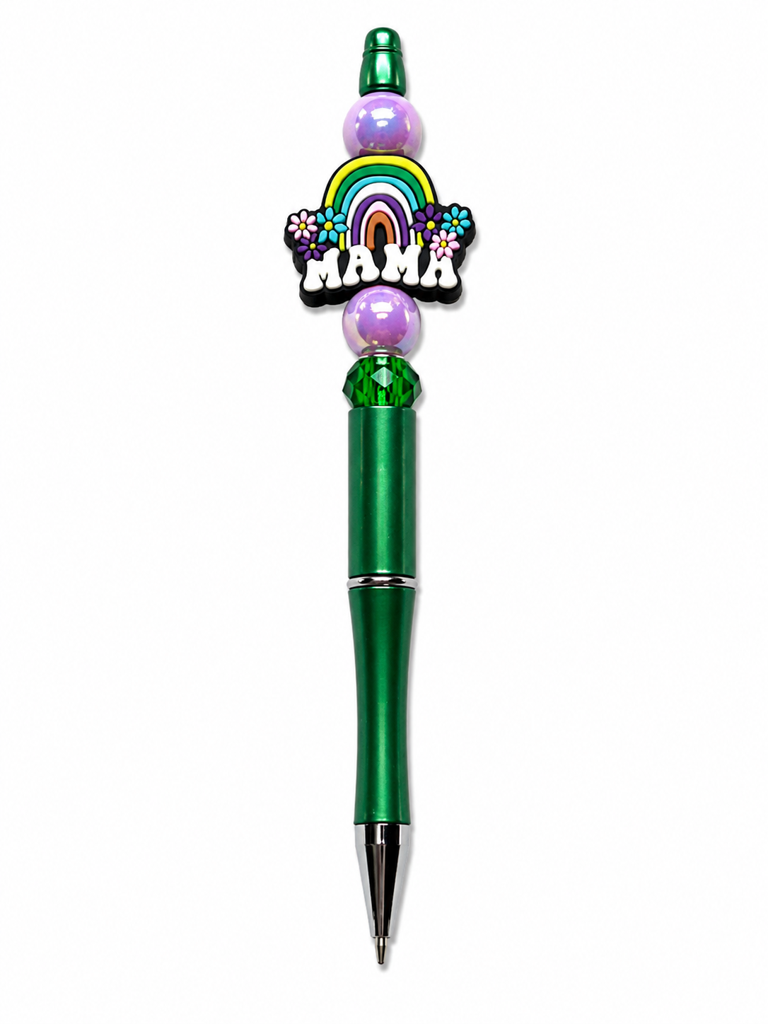 Green Rainbow Poppysmic Beadable Pen