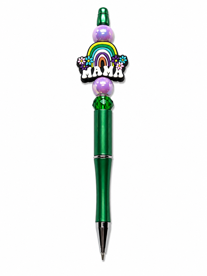 Green Rainbow Poppysmic Beadable Pen