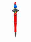 Red Spaceship Poppysmic Beadable Pen