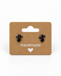 Black Mushroom Stud Earrings