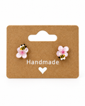 Bee & Flower Stud Earrings