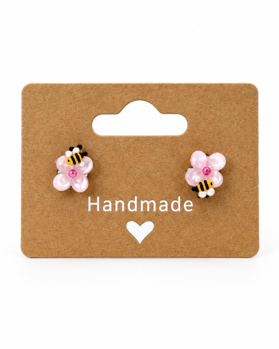 Bee & Flower Stud Earrings