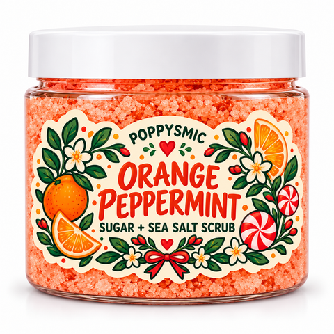 Orange Peppermint Sugar + Sea Salt Scrub