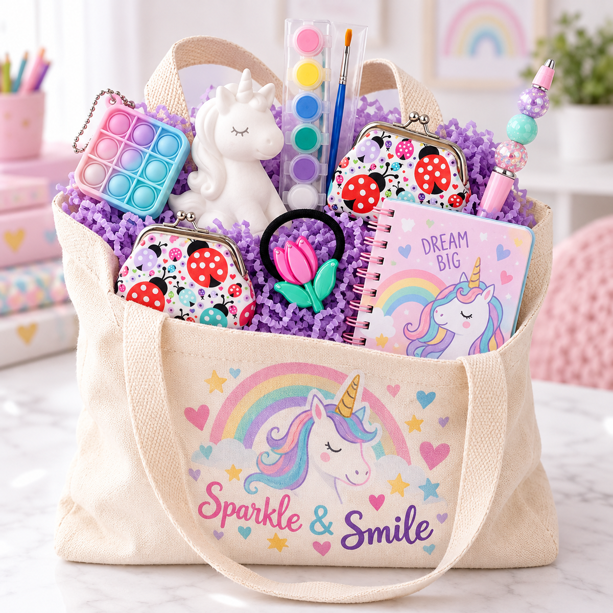 Sparkle & Smile Unicorn Create & Play Tote