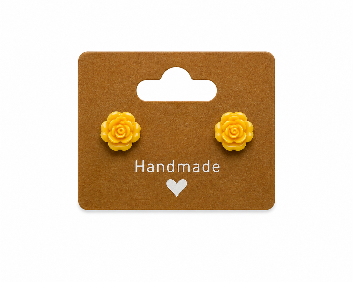 Yellow Flower Earrings