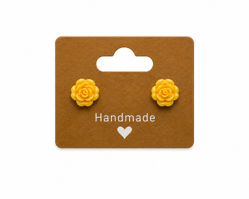 Yellow Flower Earrings