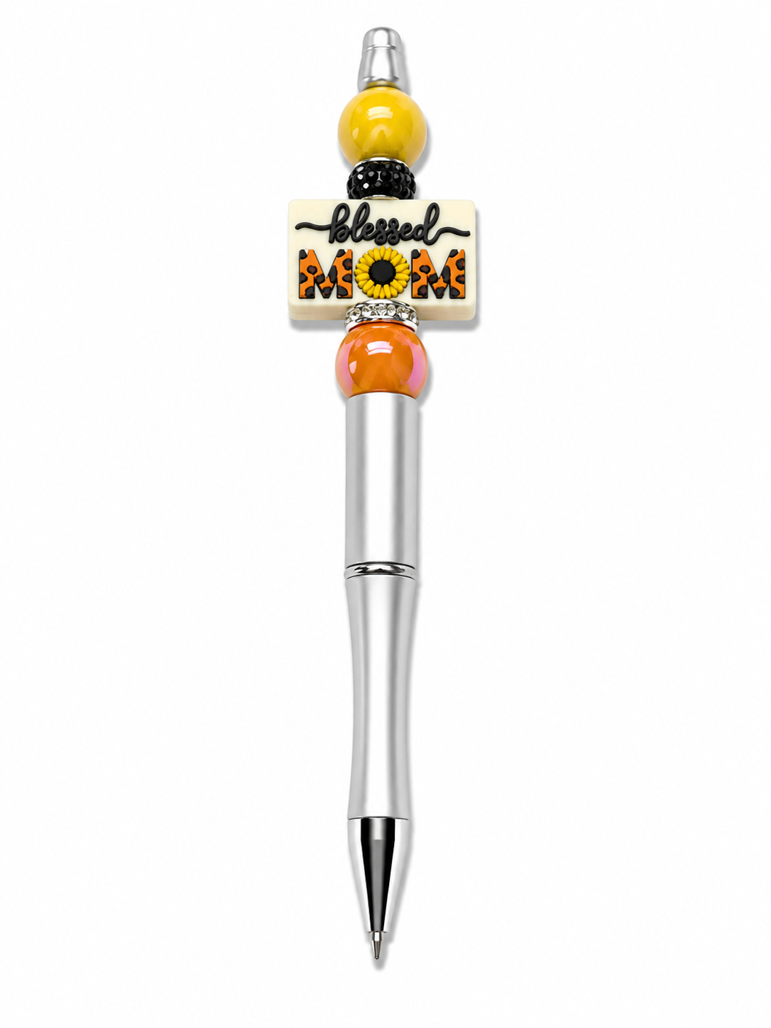 Blessed Mom Sunflower Poppysmic Beadable Pen
